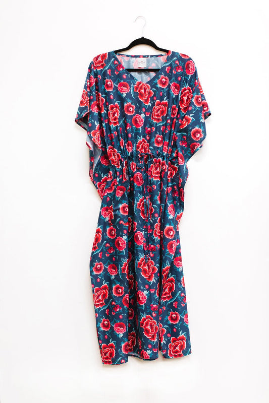 ROSA House Dress / Lightweight Soft Synthetic Silk / Effortless and Easy
