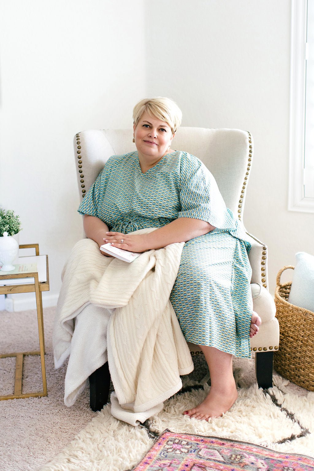 LARKIN House Dress / Lightweight Soft Synthetic Silk / Effortless and Easy