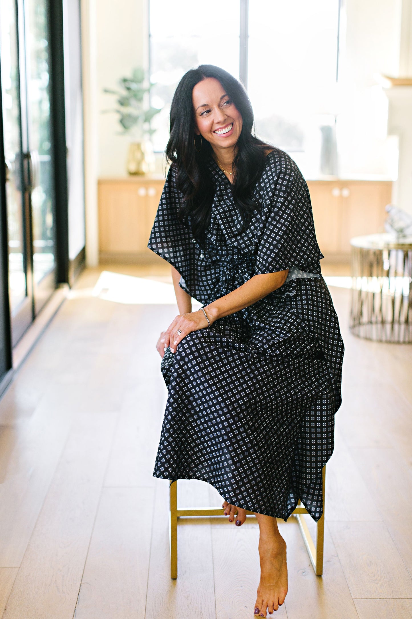 MAREN House Dress / Lightweight Soft Synthetic Silk / Effortless and Easy