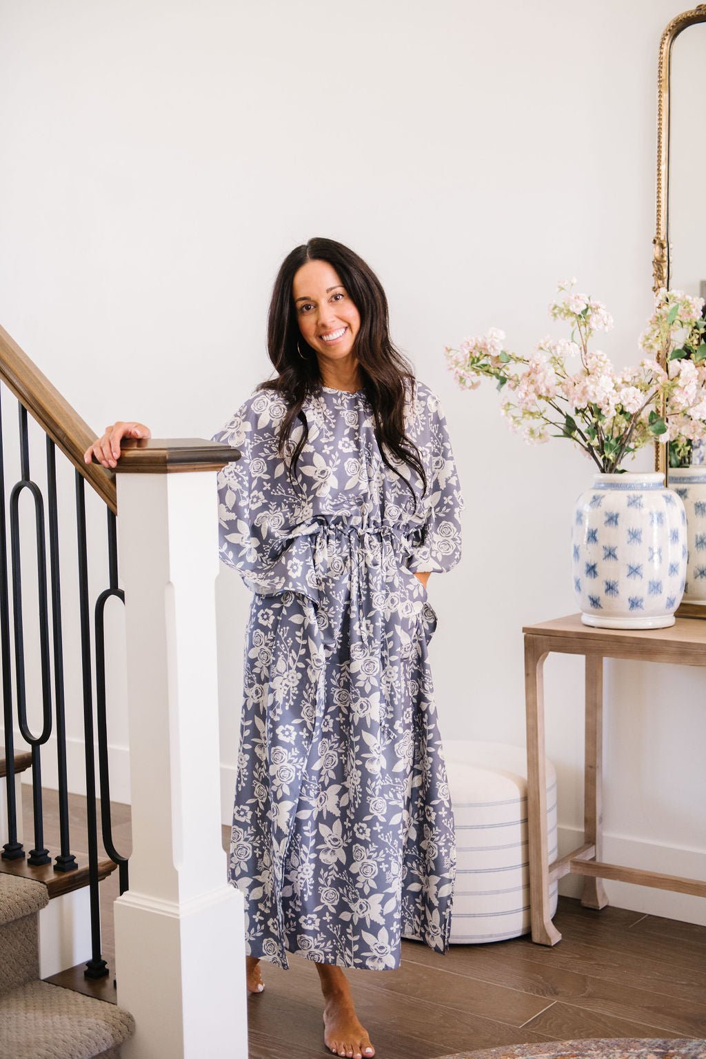 SOPHIE House Dress / Lightweight Soft Synthetic Silk / Effortless and Easy