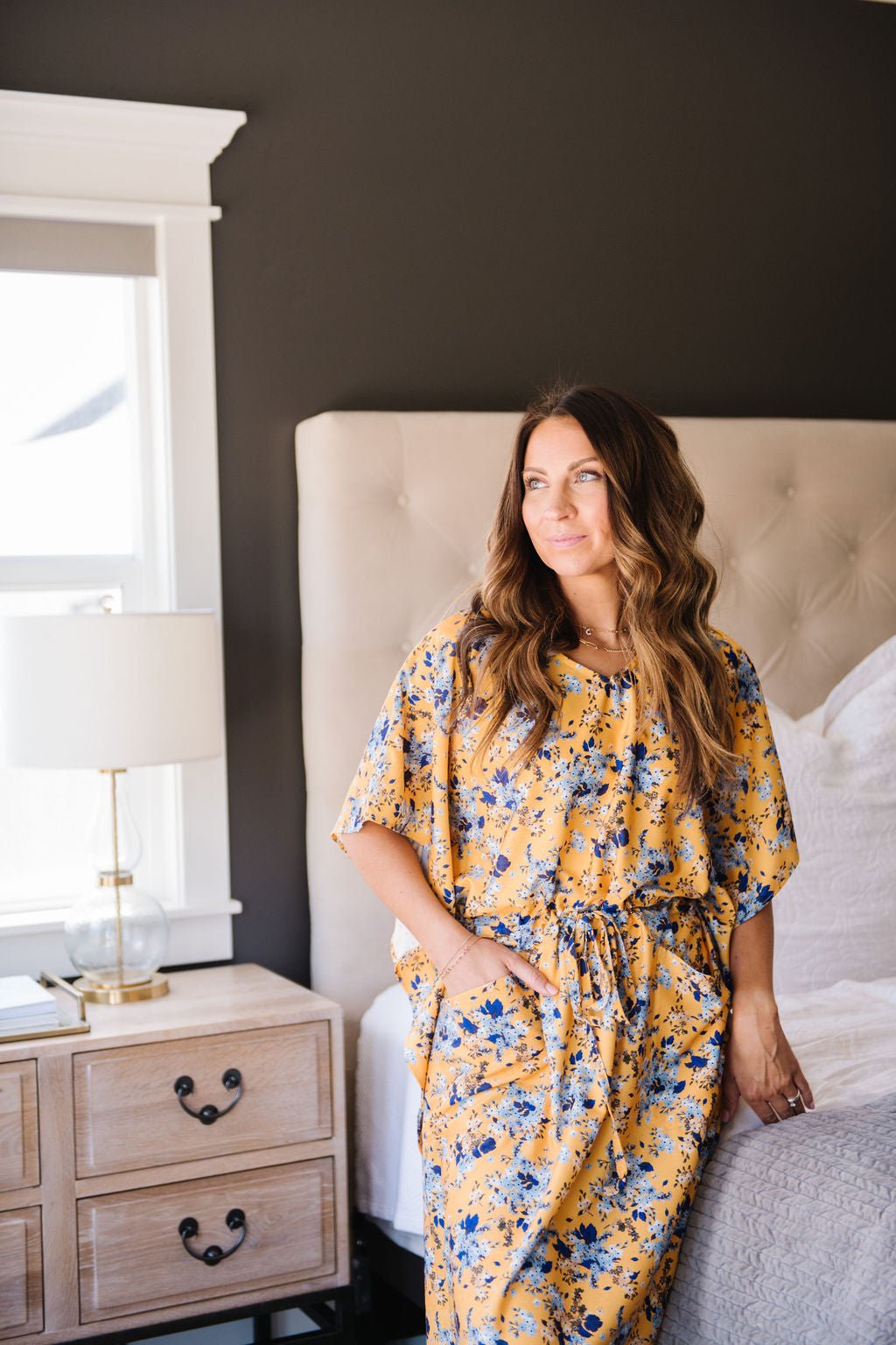 CLARA House Dress / Lightweight Soft Synthetic Silk / Effortless and Easy