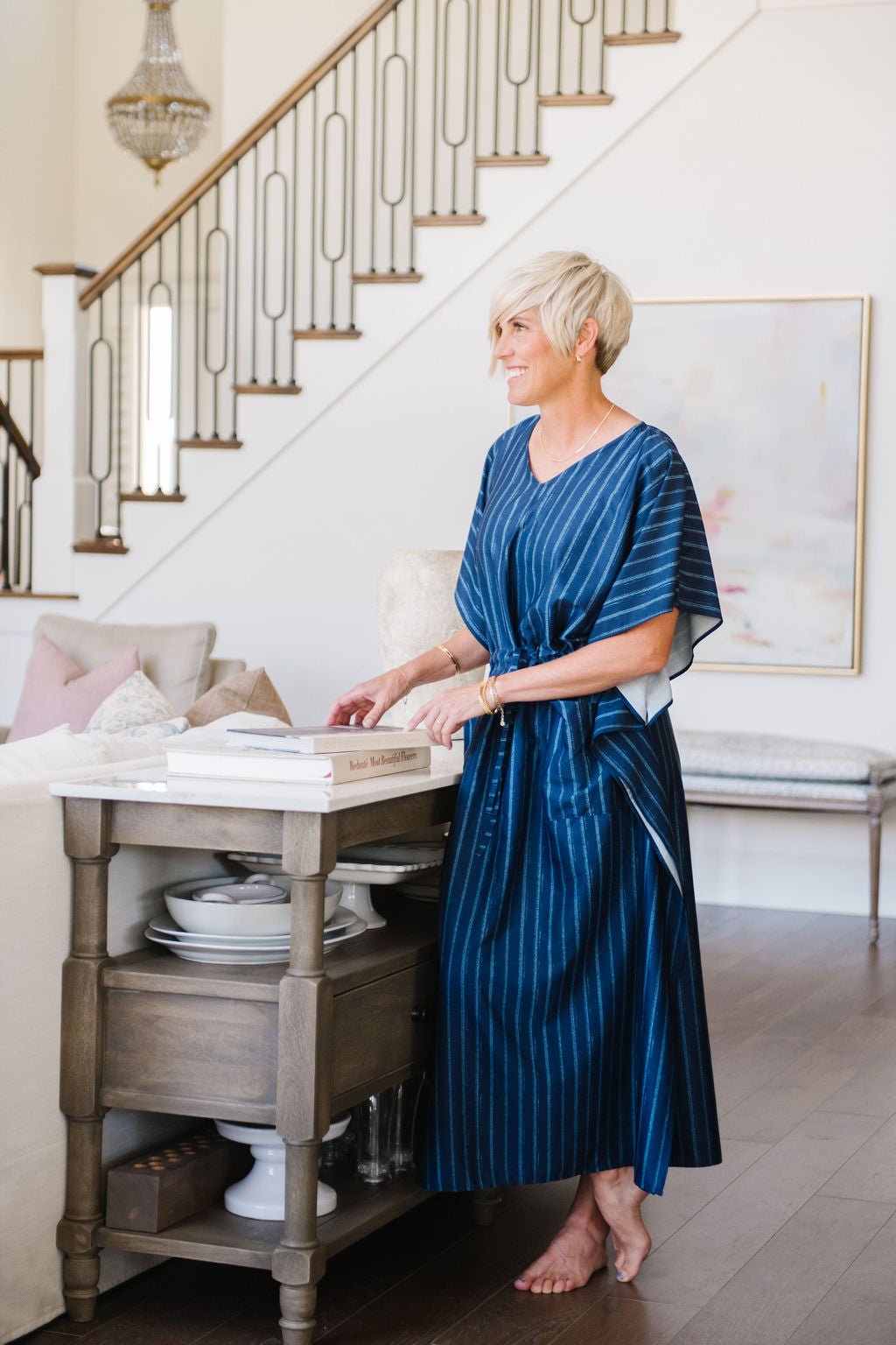 MARTHA House Dress / Lightweight Soft Synthetic Silk / Effortless and Easy