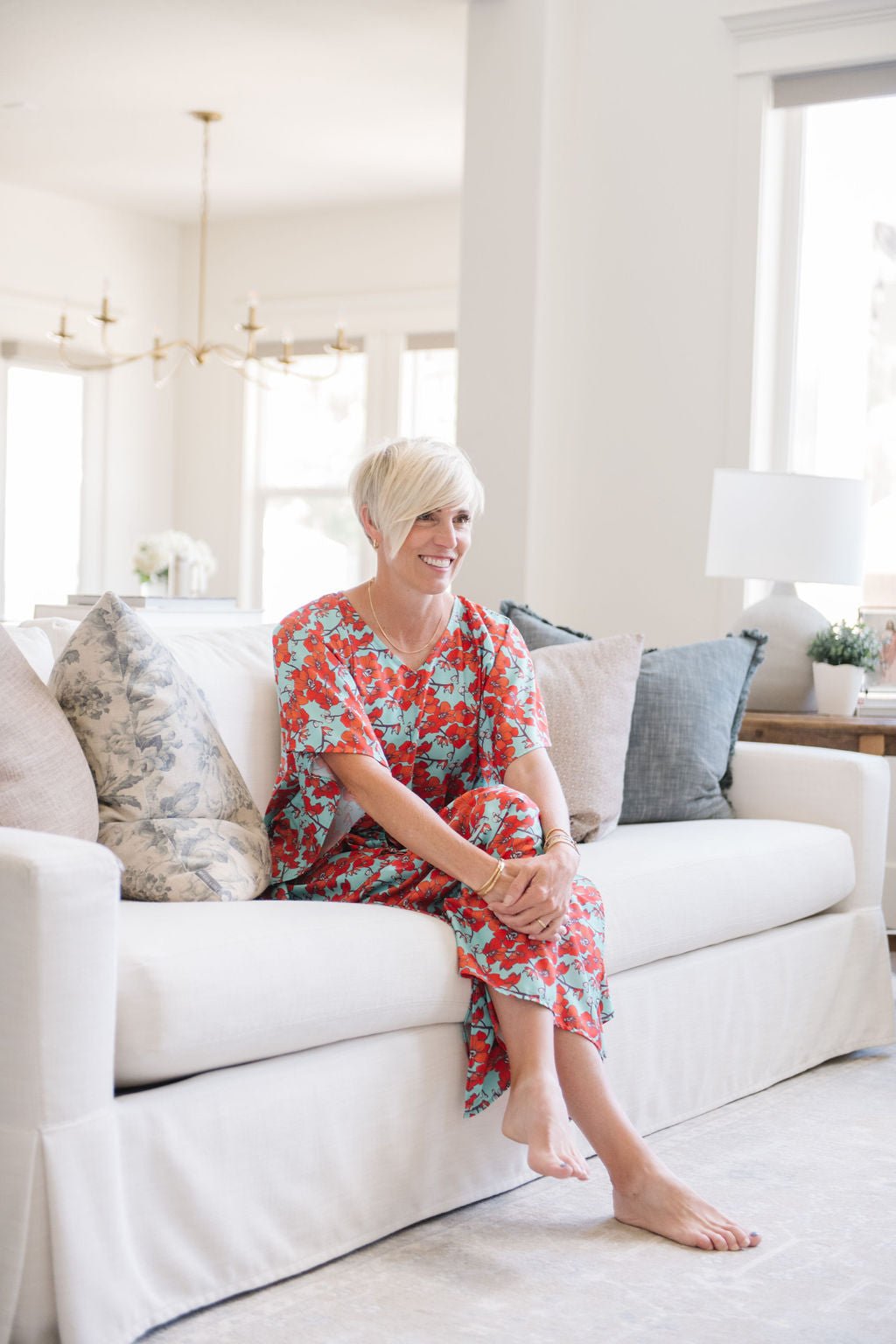 CLEMENTINE House Dress / Lightweight Soft Synthetic Silk / Effortless and Easy