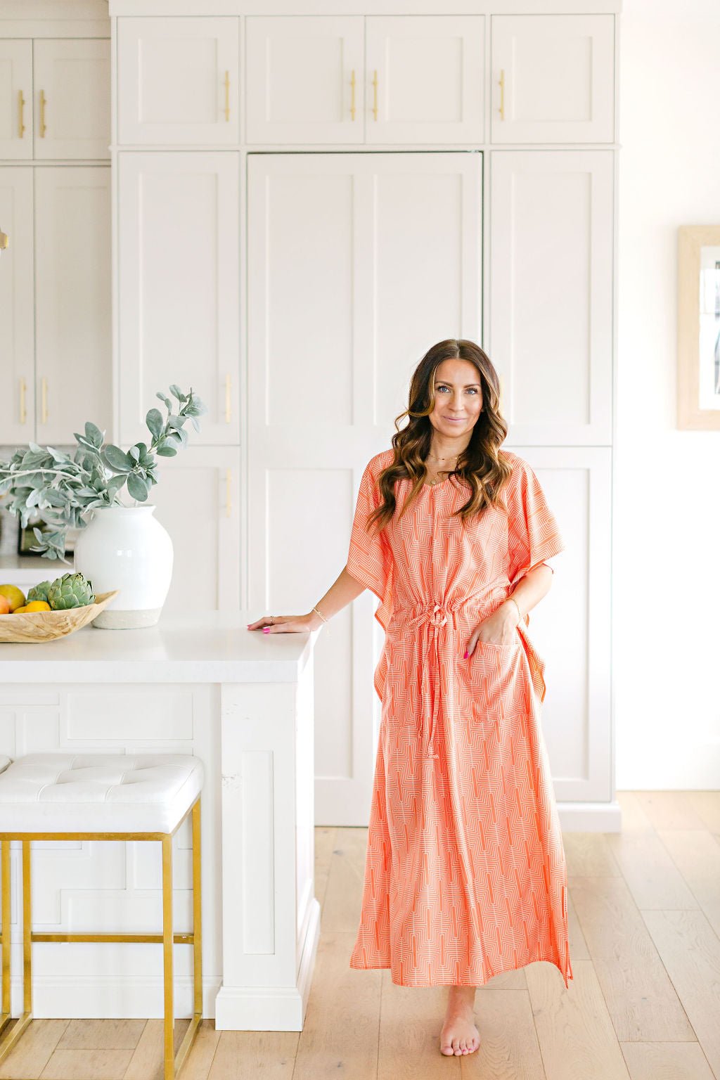 GEORGIA House Dress / Lightweight Soft Synthetic Silk / Effortless and Easy
