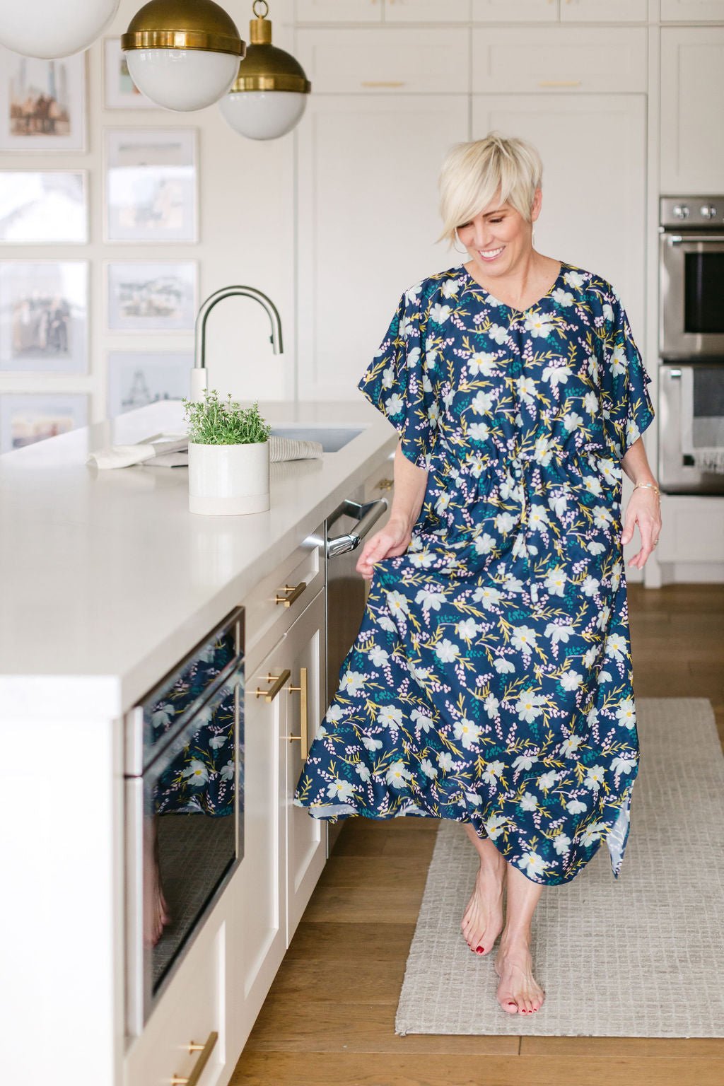 SADIE House Dress / Lightweight Soft Synthetic Silk / Effortless and Easy