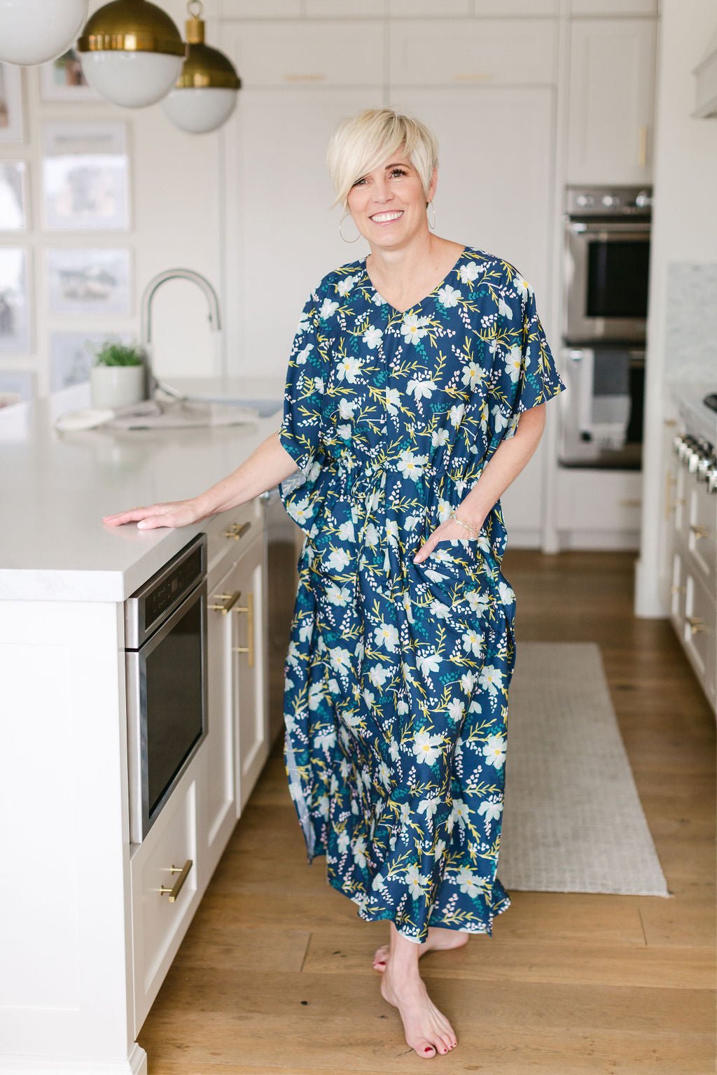 SADIE House Dress / Lightweight Soft Synthetic Silk / Effortless and Easy