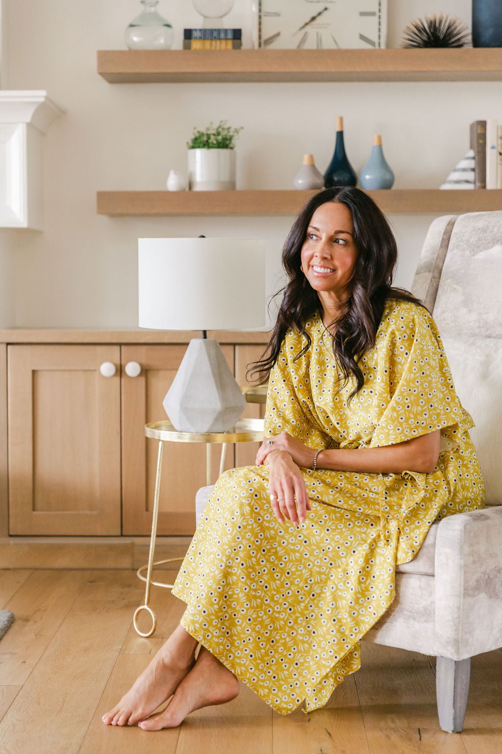 LOUISE House Dress / Lightweight Soft Synthetic Silk / Effortless and Easy
