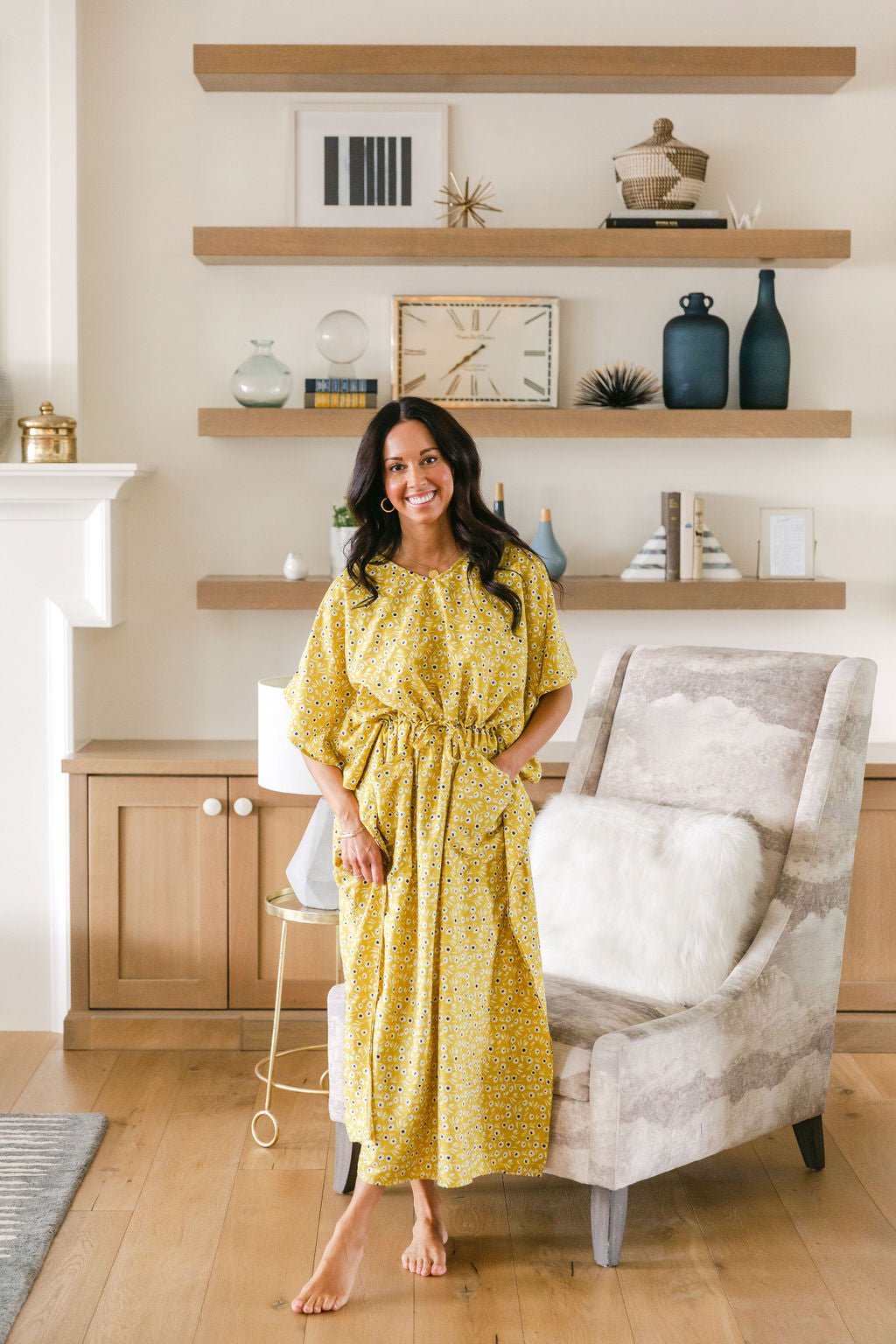 LOUISE House Dress / Lightweight Soft Synthetic Silk / Effortless and Easy