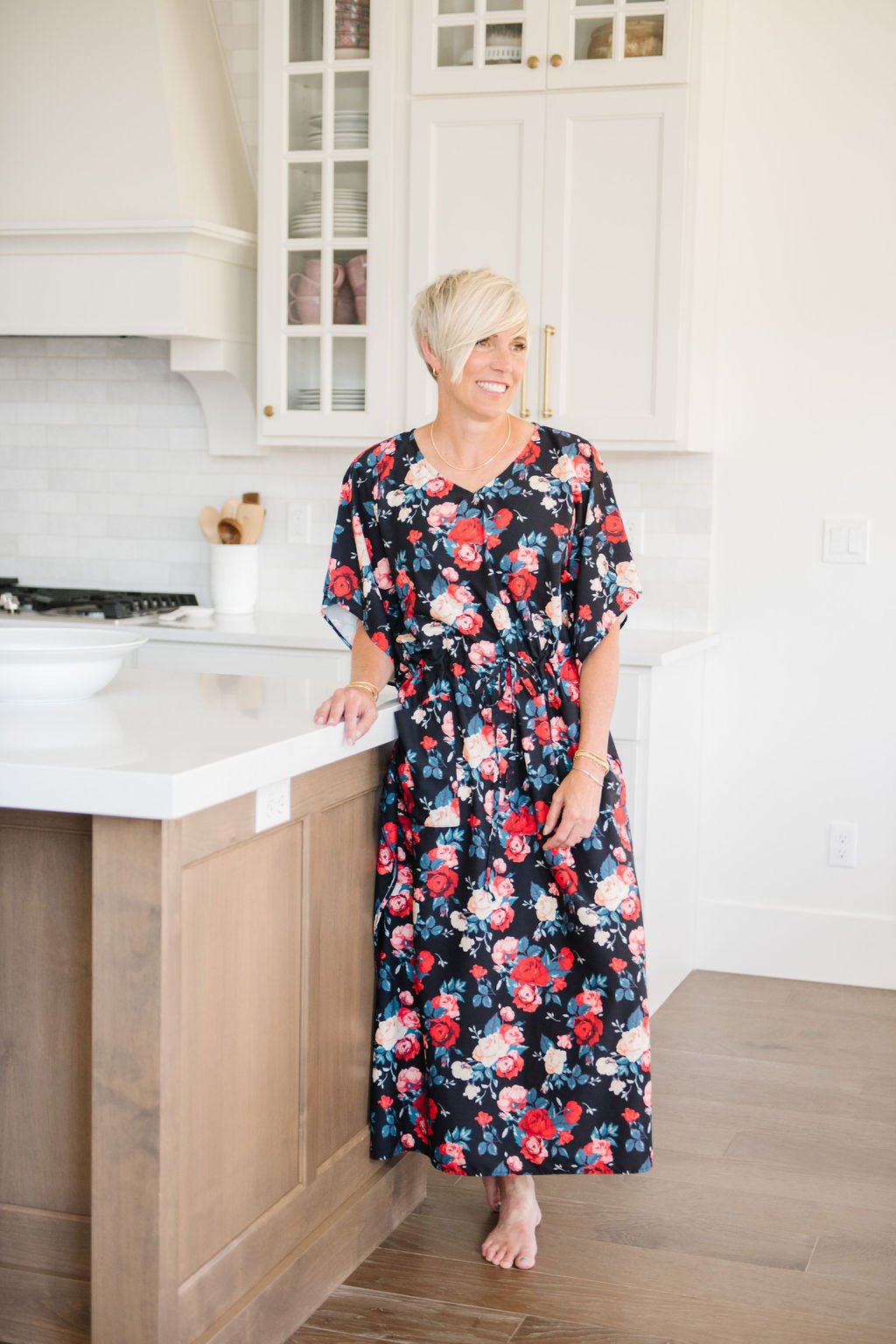 JULIET House Dress / Lightweight Soft Synthetic Silk / Effortless and Easy