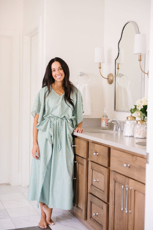 LARKIN House Dress / Lightweight Soft Synthetic Silk / Effortless and Easy